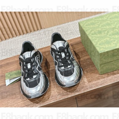 Gucci men's Ripple sneaker  silvery/black 2024