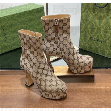 gucci Autumn/Winter New ankle Boots heel11.5cm beige 2024