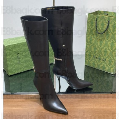 Gucci Signoria black Ladies Boots heel 10.5cm 2024