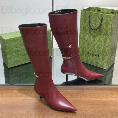 Gucci Signoria red Ladies Boots heel 4.5cm 2024