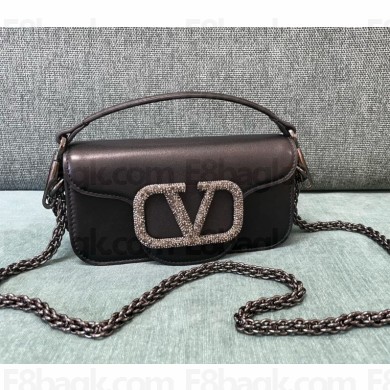 Valentino small Locò crystal-embellished shoulder bag black 01 2024