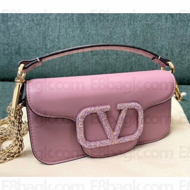 Valentino small Locò crystal-embellished shoulder bag purple 01 2024