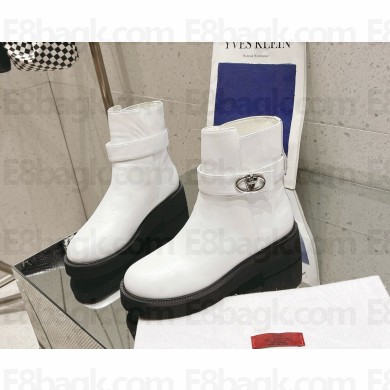 Valentino vlogo signature new leather ankle boots white 2024