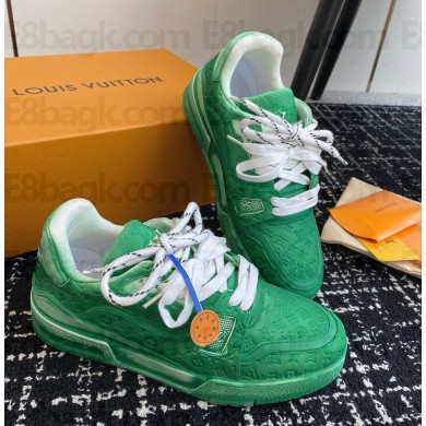 Louis Vuitton TRAINER women's/Mens Shoes Fashion Sneakers green 2024