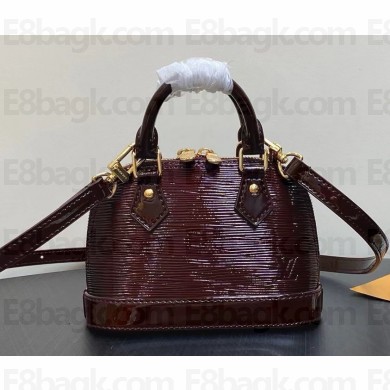 LOUIS VUITTON nano alma handbag wine red M81954 2024