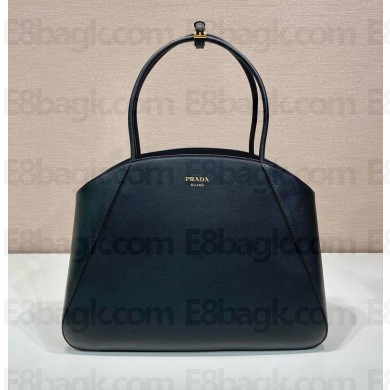 Prada Large leather tote bag black 1BG510 2024