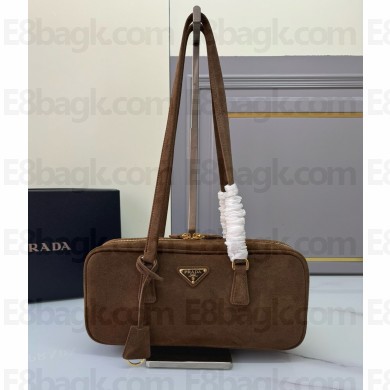 Prada Triangle-logo tote bag in brown 1BB116 2024