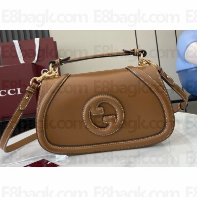 Gucci Blondie leather handbag brown 815714 2024