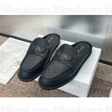 Dior Boy Mule leather flats black 2024
