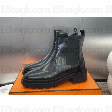 HERMES Findlay Chelsea Boot Women's Black  heel 4.5cm  2024