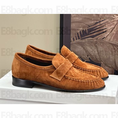 THE ROW NEW SOFT SUEDE LOAFERS yellow 2024