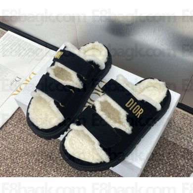Dior Dioract Slide Black Suede Goatskin 2024