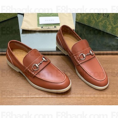 gucci Men's loafer with Horsebit brown leather  2024