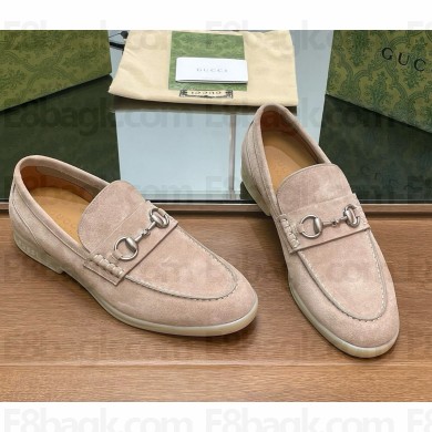 gucci Men's loafer with Horsebit oatmeal suede 2024