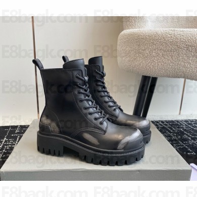 Balenciaga Women's STRIKE BOOTIE  Lace-up Black heel 4.5cm 02 2024