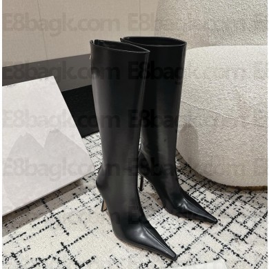 jimmy choo Agathe 90mm pointed-toe boots black 2024