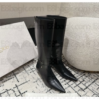 jimmy choo Agathe 40mm pointed-toe boots black 2024