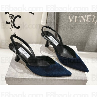 Jimmy Choo Maryanne 65 suede Royal blue slingback pumps 2024