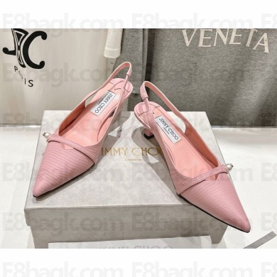 Jimmy Choo Amita 45 patent leather slingback pumps pink 2024