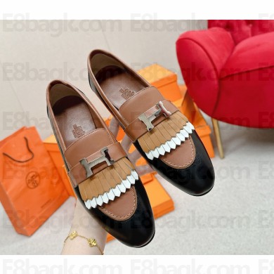 Hermes royal leather tassels brown/black 2024