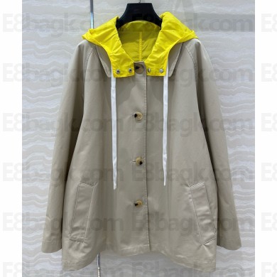 MIU MIU women's yellow and beige Double-Sided windbreaker 2025