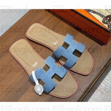 Hermes Oran sandal in denim 12 2025
