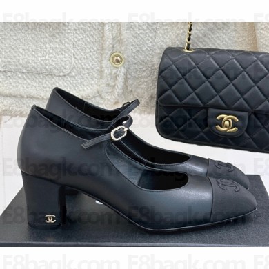 Chanel lambskin & cotton pumps black 2025