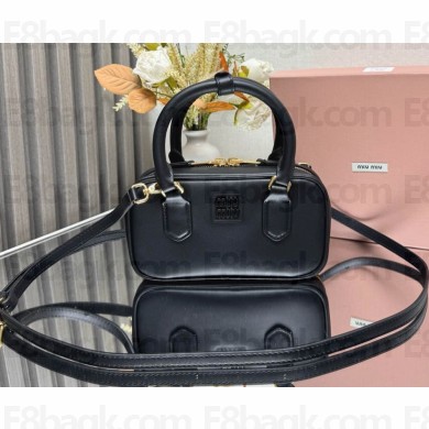 MIU MIU Arcadie leather mini-bag 5BP088 black 2025