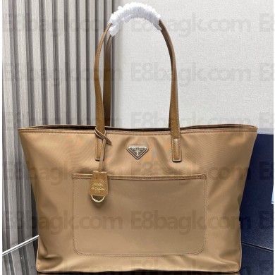 Prada Re-Edition 1978 large Re-Nylon and Saffiano leather tote bag 1BG527 Caramel 2025