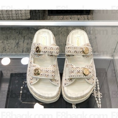Chanel knit CC Logo Beach mule 03 2025