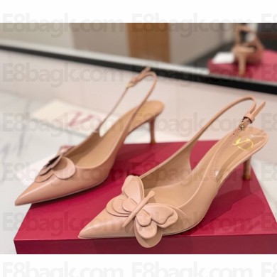 Valentino Garavani Papier-Phalène 65mm slingback pumps nude pink 2025 