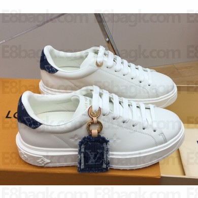 Louis Vuitton 1ACHUB Time Out Sneaker Blue Calf leather and Monogram denim 2025