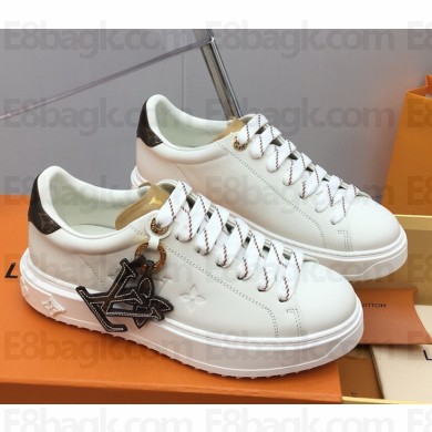 Louis Vuitton 1ABB49 Time Out Sneaker White Plain calf leather 2025