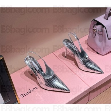 Alaïa 100mm Art Deco pumps silver 2025