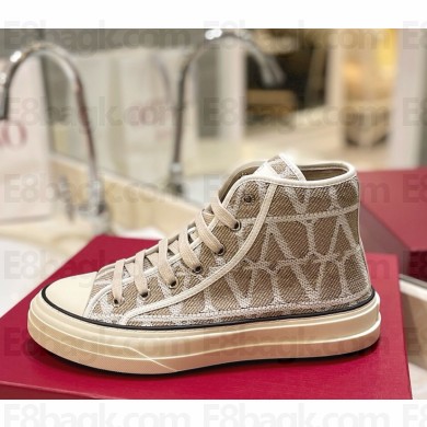 Valentino women/men V Logo High Top Sneaker Canvas Uppers 02 2025