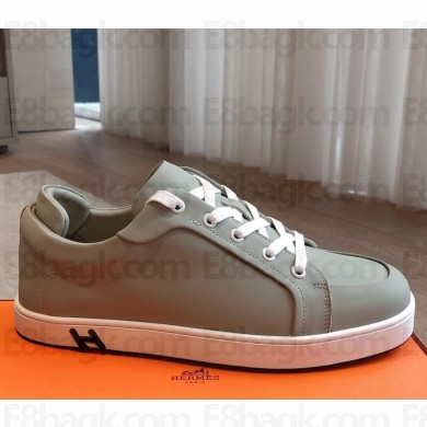 Hermes women/men Kid sneaker in calfskin and suede goatskin 04 2025