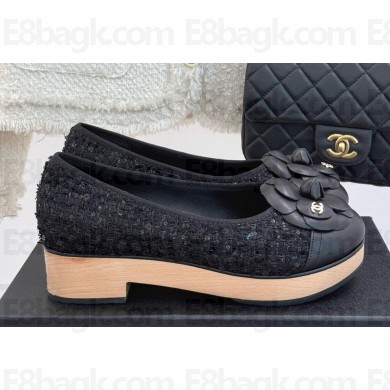 Chanel Camellia Cotton Tweed pumps heel 4cm 01 2025
