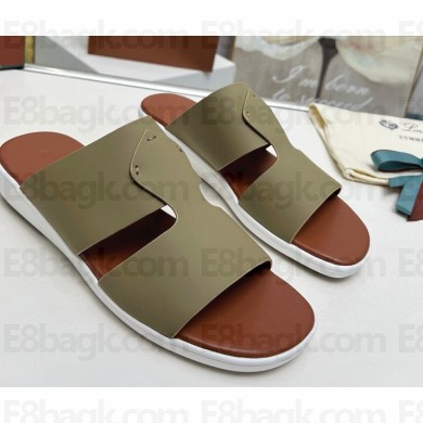 Loro Piana men's sandal calfskin green 2025