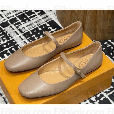 TOD'S women's ballerinas in leather beige 2025
