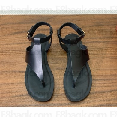 Loro Piana trani sandal calfskin Black 2025