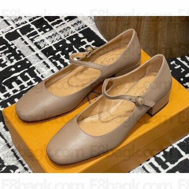TOD'S women's ballerinas in leather beige heel 3.5cm 2025