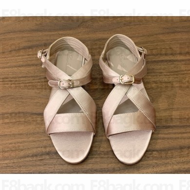 Loro Piana Yuki Sandal Satin and Leather pink 2025