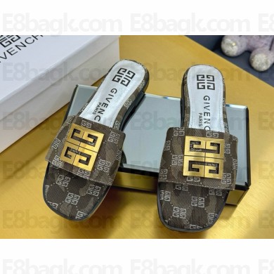 Givenchy flat mules with metal logo 03 2025