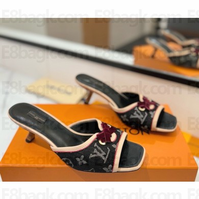 Louis Vuitton denim Monogram Canvas Slides heel 5cm 12 2025