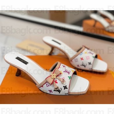 Louis Vuitton Mule Multicolored Monogram coated canvas with bow heel 5cm 02 2025