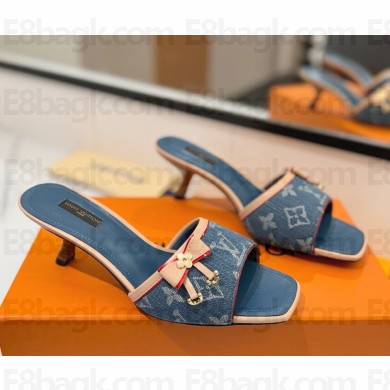 Louis Vuitton Mule Monogram coated canvas with bow heel 5cm 06 2025