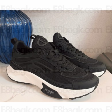 Valentino Garavani women/men sneaker in mesh and rubberized fabric black 2025