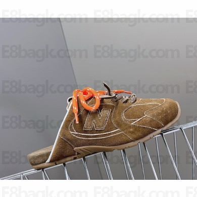 New Balance X Miu Miu 530 SL faded suede mules 5E333E brown 2025