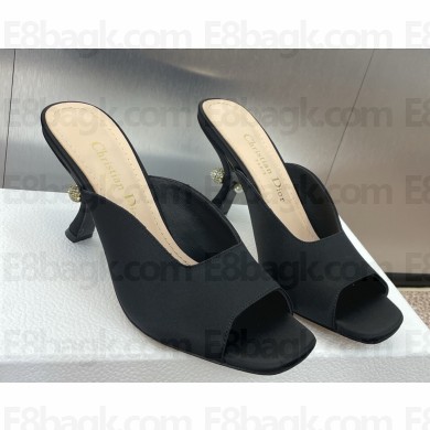 ‎Dior Or Dior Tribales Heeled Slide black silk heel 7cm 2025