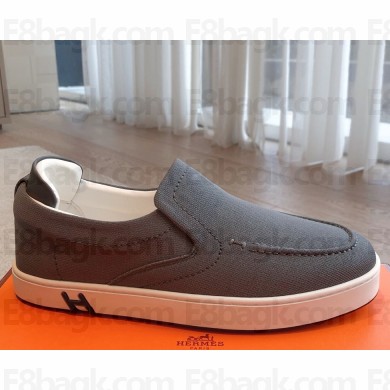 ‎Hermes women/men Kiddy slip-on sneaker  in denim and suede goatskin 05 2025